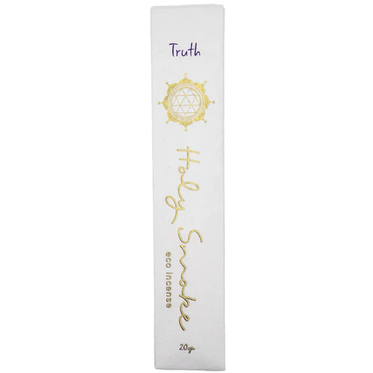 Incense stick packaging with 'Truth' and 'Holy Smoke' branding on a white background