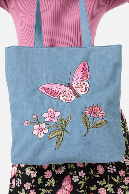 Butterfly Embroidered Bag