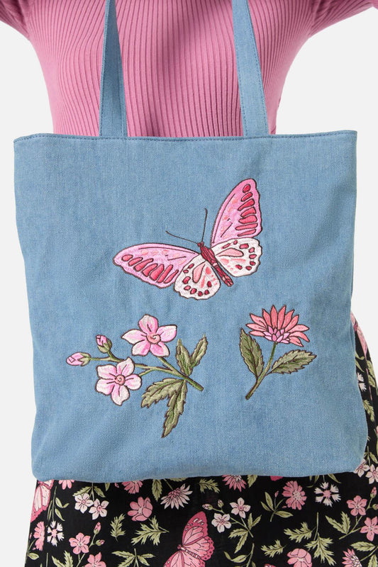 Butterfly Embroidered Bag
