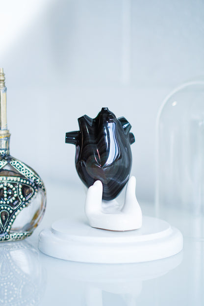Rainbow Obsidian Anatomical Heart