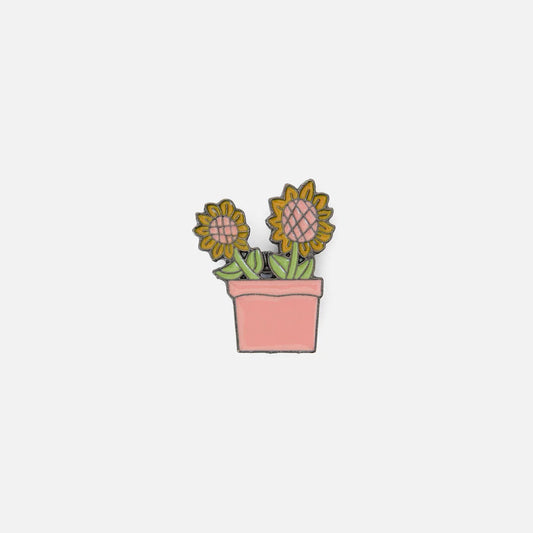 Sunflower Pot Plant Pin