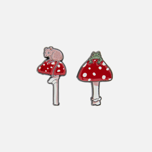 Toadstool Friends Pin Set